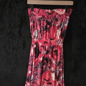Floral halter dress maxi length